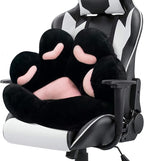 MOONBEEKI Cat Paw Cushion Chair Comfy Kawaii Plush Seat Cushions Shape Lazy Pillow for Gamer Chair 28"x 24" Cozy Floor Cute Seat Kawaii for Girl Worker Gift, Dining Room Bedroom Decorate Black