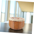 VICASKY Hand Woven Rattan Plant Pot Decorative Flower Basket for Use for Succulents Cacti and Flowers with Craftsmanship