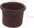1Pc Seaweed Woven Plant Holder Natural Seagrass Pot Container for Indoor Plants Handcrafted Design Versatile Basket for Home Decor