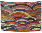 Pro-Graphx Tapestry For Bedroom Aesthetic- Made in the USA From Recycled Fabric Boho Wall Decor Aesthetic Room Decor Wall Art Dorm Decorations- 53 inch by 70 inch - Embroidery Pattern