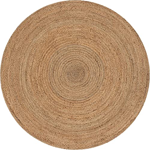 Handmade Boho Charm Farmhouse Jute Area Rug - 2' Round, Natural - color: Natural