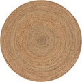 Handmade Boho Charm Farmhouse Jute Area Rug - 2' Round, Natural - color: Natural