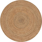 Handmade Boho Charm Farmhouse Jute Area Rug - 2' Round, Natural - color: Natural