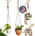 Set of 3 Macrame plant hanger for pots 4-10” live plants indoor and outdoor decor hanging plant holder Boho décor Plant stand Indoor plant shelf for Hanging planter for plant pots (Coffee Corner)