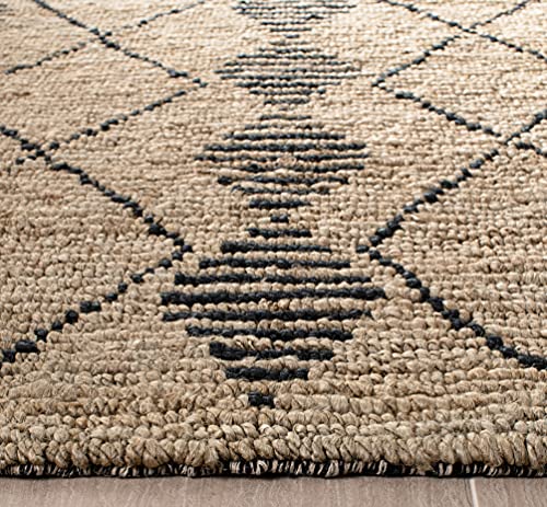 SAFAVIEH Bohemian Collection 2' x 3' Beige / Black BOH703Z Handmade Moroccan Tribal Jute Accent Rug - size: 2' x 3' (Rectangular)