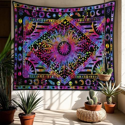 Starry Sky Astrology Tapestry – Celestial Space Constellation Wall Hanging for Bedroom, Living Room, Office - color: Astrological Chart, size: 59"L x 51"W