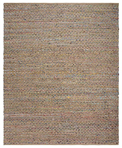 SAFAVIEH Area Rug 8x10 - Cape Cod Collection - Large - Red & Natural, Handmade Braided Jute, Ideal for Living Room, Bedroom, Office, Dining Space (CAP305Q) - color: Red/Natural, size: 8' x 10' (Rectangular)