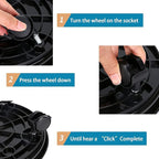 2Pcs Plant Caddy,Planter Pot Mover, Plant Pot Pallet Dolly Caster with Universal Wheels, Round Movable Planter Dolly Trolley Tray Pallet Outdoor Indoor Tree Flower Stand Planter (15.5 inch+2pcs+black)