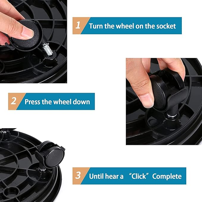 2Pcs Plant Caddy,Planter Pot Mover, Plant Pot Pallet Dolly Caster with Universal Wheels, Round Movable Planter Dolly Trolley Tray Pallet Outdoor Indoor Tree Flower Stand Planter (13 inch+2pcs+black)