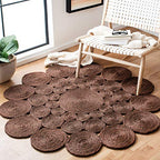 SAFAVIEH Natural Fiber Round Collection 3' Round Brown NF363T Handmade Boho Charm Farmhouse Jute Area Rug - color: Brown, size: 3' (Round)