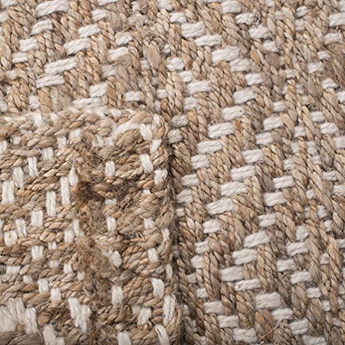 SAFAVIEH Natural Fiber Collection Accent Rug - 2' x 3', Natural & Ivory, Handmade Boho Farmhouse Woven Jute, Ideal for High Traffic Areas in Entryway, Living Room, Bedroom (NF185A) - size: 2' x 3' (Rectangular)