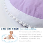 Large Floor Pillow Kids Round Floor Cushion Seating, 35 inches Big Circle Pillow, Round Floor Pillows Seating for Children, Oversized Mat for Reading Nook Teepee Playroom Nursery, Purple
