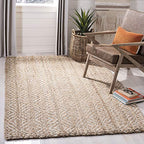 SAFAVIEH Natural Fiber Collection Accent Rug - 2' x 3', Natural & Ivory, Handmade Boho Farmhouse Woven Jute, Ideal for High Traffic Areas in Entryway, Living Room, Bedroom (NF185A) - size: 2' x 3' (Rectangular)