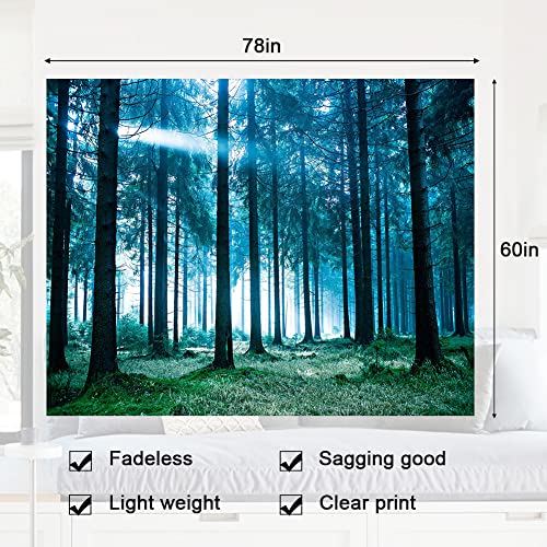 Llamazing Forest Tapestry - Home Decor Landscape for Living Room & Bedroom (Forest White Light, 78''L60''W) - color: Forest White Light, size: 78"L x 60"W
