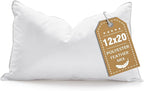 BHZ 12x20 Pillow Insert, Down Feather Alternative Lumber Pillow Inserts, Decorative Soft Rectangle White Throw Pillows Insert for Couch Bed Dorm Sofa with Breathable Cover