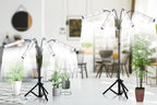 GHodec Grow Light with Stand, 200W 6000K Full Spectrum Gooseneck Floor Plant Light for Indoor Plants Growing,5 Dimmable Levels & Auto On/Off Timer, Tripod Stand Adjustable 15-48 in