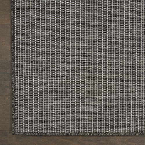 Nourison Home Positano Charcoal 2'2" x 12' Area Rug - Easy Clean, Non Shedding, Bed Room, Living Room, Dining Room, Kitchen (12' Runner) - color: Charcoal, size: 2'2" x 12' (Runner)
