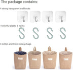4 Pack Hanging Basket for Door,Small Wall Basket Decor,Jute Hanging Wall Storage,Wall Baskets for Plants,Boho Camper Decor Storage for Key, Sunglasses, Wallet on Door,with Mounting Hook