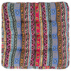 Boho Floor Pillow, Large Meditation Pillows for Adults, Meditation Mat Washable, Soft Meditation Cushion for Yoga Living Room Tatami Sitting Home Decor (Style 1)