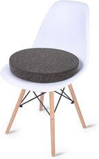 Tromlycs Round Chair Seat Cushion Pad 16 inch for Circle Stool Chairs Non Slip Decorative Foam Cushion Pillow, 1 Piece, 16 x 16 inches, Gray