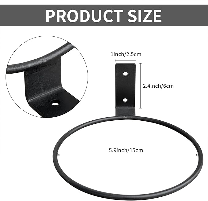 6 Pack 6 Inch Wall Plant Holder,Metal Plant Hanger Indoor,Wall Planters For Indoor Plants,Black