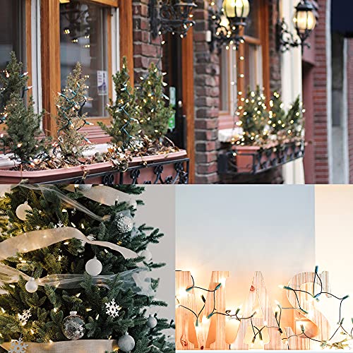 Christmas Lights, 150 Count 29 FT Christmas Mini String Lights, Green Wire Fairy Light, 120V UL Certified Connectable Xmas Tree Light for Patio, Holiday, Party, Outdoor Indoor Decoration, Warm White - color: Clear Warm White
