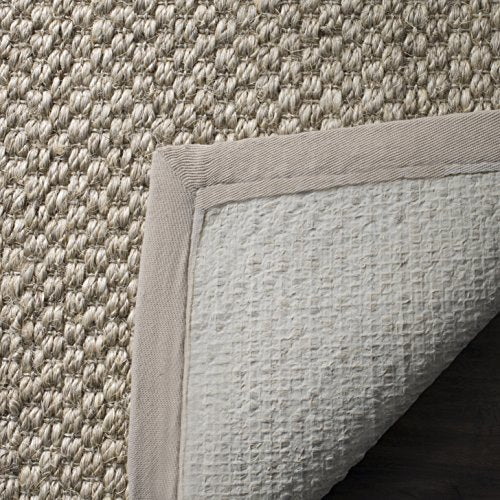 SAFAVIEH Area Rug 2x3 - Natural Fiber Collection - Marble, Sisal, Woven Design with Border (NF525C) - color: Marble, size: 2' x 3' (Rectangular)