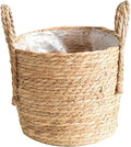 Straw Flower Pots, Plant Baskets Indoor, Basket Planter, Versatile Rattan Grass Woven Flower Planter, Plant Pot for Living Room Balcony Garden Decoration,Indoor & Outdoor