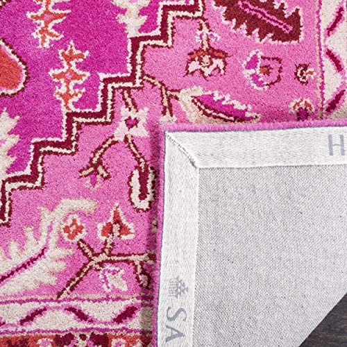 SAFAVIEH Bellagio Collection Accent Rug - 4' x 6', Red & Pink, Handmade Medallion Wool, Ideal for High Traffic Areas in Entryway, Living Room, Bedroom (BLG545B) - color: Red/Pink, size: 4' x 6' (Rectangular)