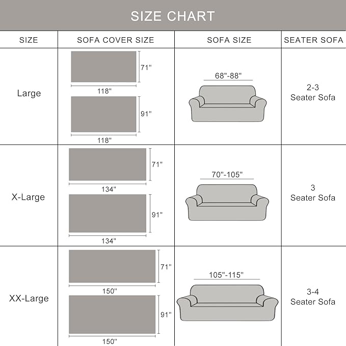 ROOMLIFE Boho Couch Cover for 3 Cushion Couch L Shape Sofa Covers for Sectional Sofa Reversible Silpcover for Dogs Washable Chenille Furniture Protector for Living Room,91"x134"