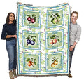 Pure Country Weavers Alsatian Fruit Blanket - Garden Floral Gift Tapestry Throw Woven from Cotton - Made in the USA (72x54) - color: Alsatian Fruit