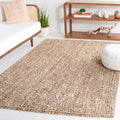 SAFAVIEH Area Rug 5x8 - Natural Fiber Collection - Natural & Ivory, Handmade Jute, Farmhouse Style, Chunky Textured Thick Pile (NF447N)