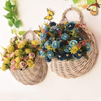 Elsjoy Hanging Wicker Woven Basket for Plants, Decorative Wall Hanging Rattan Basket Flower Planter Baskets for Home, Garden (𝐏𝐥𝐚𝐧𝐭 𝐍𝐨𝐭 𝐈𝐧𝐜𝐥𝐮𝐝𝐞𝐝)