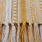 DII Braided Striped Throw, 50x60, Honey Gold - color: Honey Gold