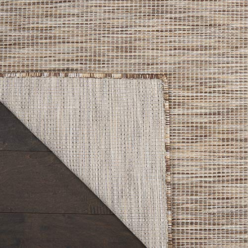 Nourison Home Positano Beige 2'2" x 12' Area Rug - Easy Clean, Non Shedding, Bed Room, Living Room, Dining Room, Kitchen (12' Runner) - color: Beige, size: 2'2" x 12' (Runner)