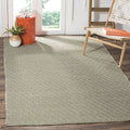 SAFAVIEH Montauk Collection Accent Rug - 3' x 5', Ivory & Green, Handmade Flat Weave Cotton, Ideal for High Traffic Areas in Entryway, Living Room, Bedroom (MTK515H)