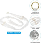 PATIKIL Macrame Hanging Planter, 59 Inch Handmade Hanging Plant Holders Flower Pot Hanger Flower Pot Hanger for Indoor Outdoor Decor, White