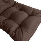 QILLOWAY Outdoor Seat/Back Chair Cushion Tufted Pillow, Spring/Summer Seasonal Replacement Cushions - Set of 2 (Coffee)