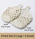 4 Packs Hanging Planters for Indoor Plants, Wall Plant Holder | Plant Hanger Indoor, Wall Planters for Indoor Plants, Hanging Plant (4PK, 2 Large + 2 Small)