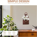 VOSAREA Vintage Woven Wall Hanging Storage Basket for Home Multi Functional Flower Pot Holder Rustic Wall Pocket Organizer for Flowers and Sundries