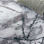 SAFAVIEH Craft Collection Runner Rug - 2'3" x 8', Grey & Green, Modern Abstract Design, Non-Shedding & Easy Care, Ideal for High Traffic Areas in Living Room, Bedroom (CFT877Y) - color: Grey/Green, size: 2'3" x 8' (Runner)