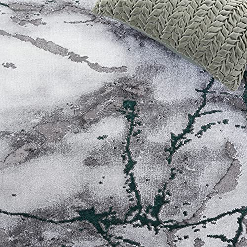 SAFAVIEH Craft Collection Runner Rug - 2'3" x 8', Grey & Green, Modern Abstract Design, Non-Shedding & Easy Care, Ideal for High Traffic Areas in Living Room, Bedroom (CFT877Y) - color: Grey/Green, size: 2'3" x 8' (Runner)