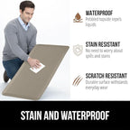GORILLA GRIP Comfortable Cushioned Kitchen Mats for Floor, 48x20, Waterproof and Stain Resistant Soft Top, 3/4 Inch Thick Ergonomic Standing Desk Anti Fatigue Mat, Foam Supports Ankles and Feet, Taupe