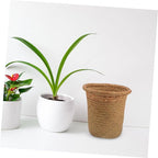 Boho Home Decor Woven Planter Basket Indoor Plant Basket Rustic Woven Flower Pot