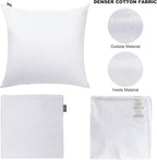 Thmyo 4-Pack 100% Cotton Comfortable Solid Decorative Throw Pillow Case Square Cushion Cover Pillowcase Sublimation Blank Pillow Covers Christmas DIY Throw Pillowcase for Sofa(26x26inch/66x66cm,White)
