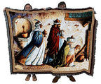 Pure Country Weavers Christmas Three Kings Blanket by Lynn Bywaters - Wise Men Gift Christmas Tapestry Throw Woven from Cotton - Made in the USA (72x54) - color: Three Kings