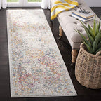 SAFAVIEH Madison Collection Runner Rug - 2'3" x 14', Grey & Gold, Boho Chic Distressed Design, Non-Shedding & Easy Care, Ideal for High Traffic Areas in Living Room, Bedroom (MAD611F) - color: Grey/Gold, size: 2'3" x 14' (Runner)