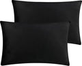 2 Pack 12x20 Pillow Cover Velvet Pillow Covers, Square Throw Pillow Covers for Living Room Decorations Throw Pillow Case, Throw Pillow Cover Cushion Cover for Sofa Bedroom Car, Black Velvet