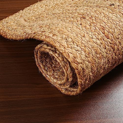 Savi Home Hand Woven Jute Braided Rug, 2'x3' - Natural, Reversible Boho Entry Area Rugs for Kitchen, Living Room, Farmhouse Indoor Outdoor Decorative Floor Rug, 24x36 Inches - color: Natural, size: 2' x 3' (Rectangular)