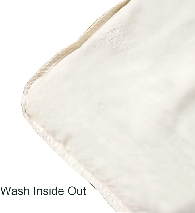 YINFUNG Quilted Euro Sham Ivory Set of 2 Muslin Cotton 26×26 European Pillow Cover Tassel Fringe Boho Decorative Textured Gauze Moroccan Soft Suqare for Bed Couch Sofa Cream